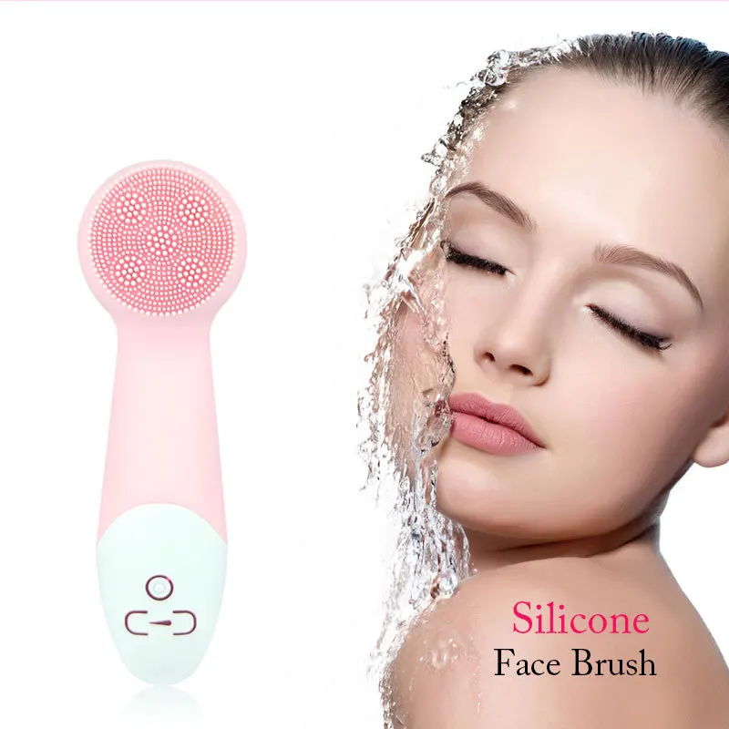

New Sonic Vibration Waterproof Cleansing Instrument Electric Silicone Washing Brush Pore Cleaner Wireless Induction Charging