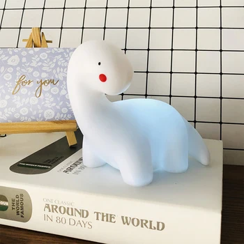 

Home Decoration Little Dinosaur Kids Gift Cute Led Luminous Bedroom Cartoon Battery Powered Silicone Table Night Lamp Portable