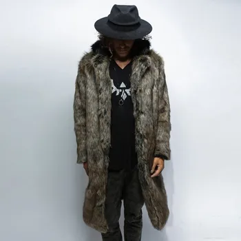 

New Fashion Mens Warm Thick Coat Jacket Faux Fur Parka Outwear Cardigan Motorcycle Bicycle Overcoat