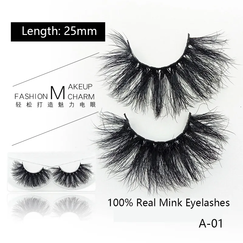 

QSTY1pairs 25mm 6D Mink Lashes Natural Long False Eyelashes Volume Fake Lashes Makeup Extension Eyelashes maquiagem