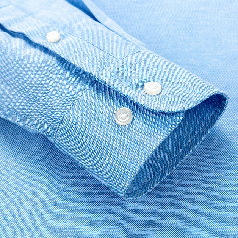 Зимняя плотная Мужская рубашка оксфорд из 60% хлопка с длинным рукавом приталенная однотонная теплая мягкая бархатная деловая повседневная мужская рубашка