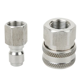 

18709 3/8-Inch Stainless Steel Quick Connect Pressure Washer Adapter Set, Max Pressure 5000 PSI Rating