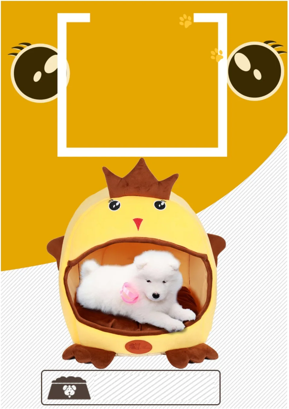 Creative Pet Dog Bed Indoor Cat House Mats Chicken Shape 2 In 1 Use Warm Small for Cats Dogs Nest Collapsible Cat Cave Products