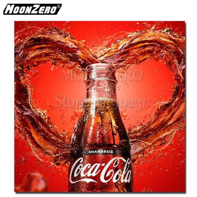 5D Diamond Embroidery DIY Diamond Painting Coca-Cola Water Drill Seam  Mosaic Wall Decoration.