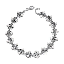 Authentic 925 Sterling Silver Lace Botanique Bracelet for Women Jewelry Free Shipping