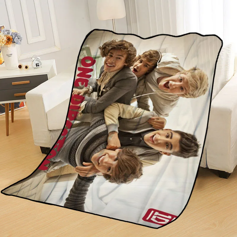 New Arrival One Direction Blankets Printing Soft Nap Blanket On Home/Sofa/Office Portable Travel Cover Blanket-5