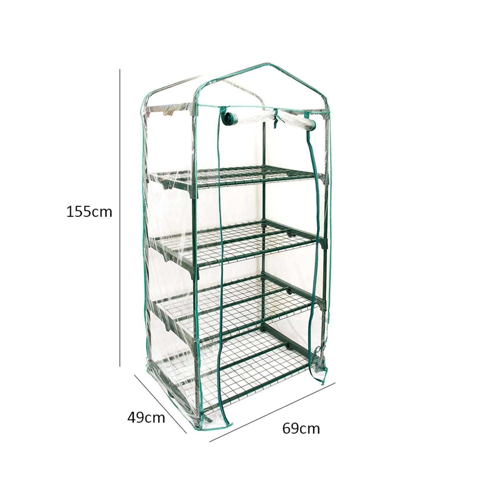 PVC Plant Greenhouse Cover Warm Garden Tier Mini Household Waterproof Anti-UV Protect Garden Plants Flowers (without Iron Stand)