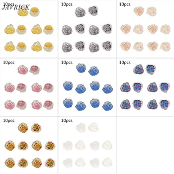 

10Pcs Colored Crystal Resin Button Irregular Surface Sequin DIY Headband Jewelry