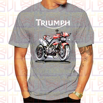 

Speed Triple 1050 Triumph Motorcycle T-shirt Men Black T Shirt Vintage Cafe Racer Clothing Cotton Tshirts Biker Tops Moto Tee