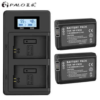 

2000mAh NP-FW50 NP FW50 Camera Battery LCD USB Dual Charger for Sony Alpha a6500 a6300 a6000 a5000 a3000 NEX-3 a7R
