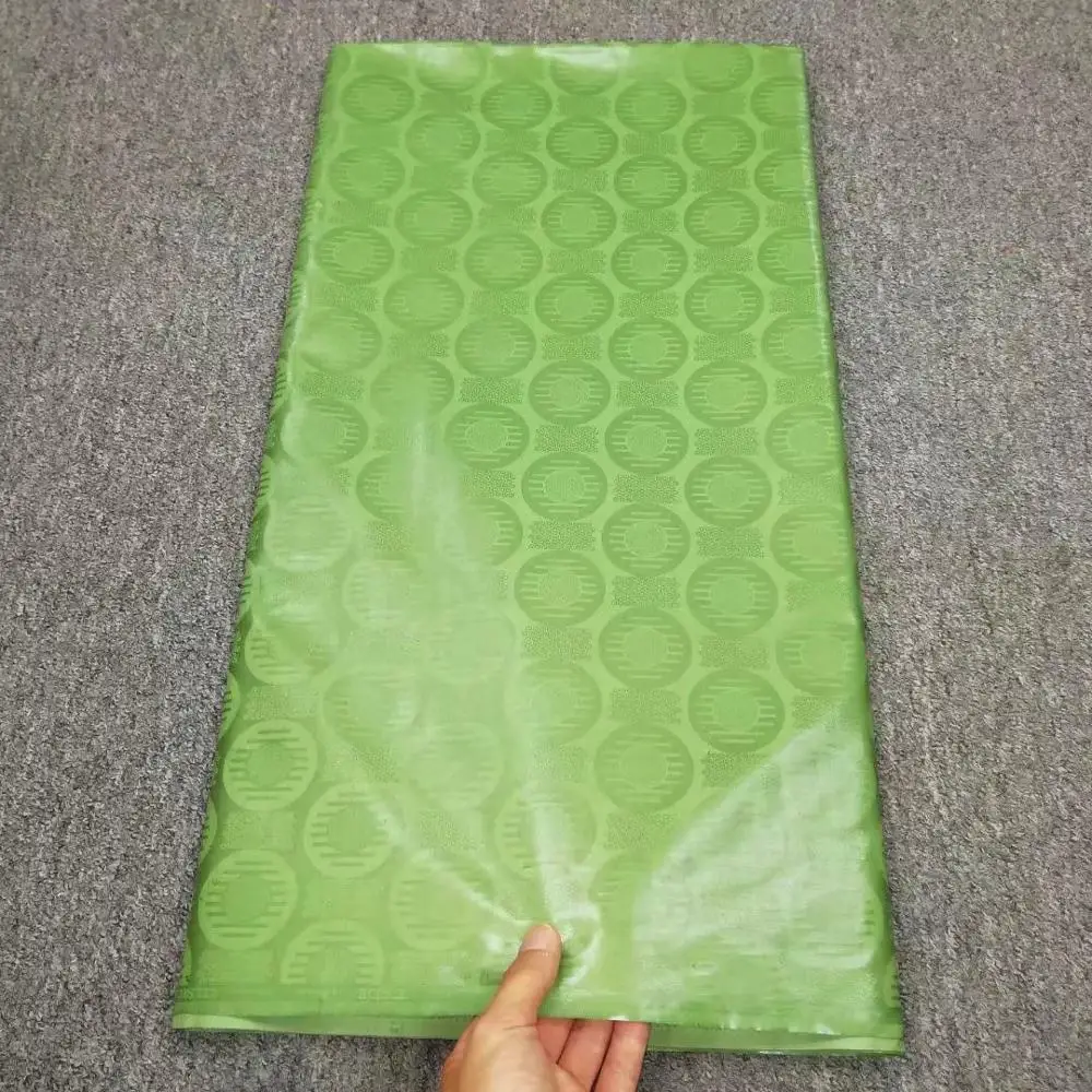 Зеленый хлопок Базен Riche Getzner парча жаккардовая ткань высокое качество Базен Riche ткань Базен кружевной Материал 5 ярдов