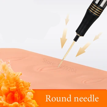 

50pc Disposable Sterilized Micro Needle Microblading Shading Blade Tattoo Needles Semi Permanent Manual Fog Eyebrow & Lip Needle