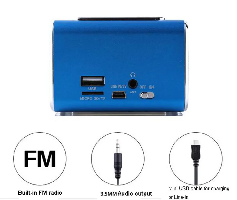 Origianl Музыка Ангел JH MD05X ЖК дисплей Портативный FM радио колонки для ПК Поддержка Usb