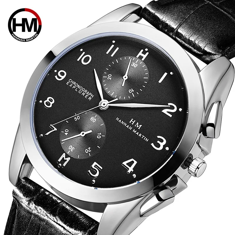

Hannah Martin Men Watches TOP Brand Luxury Fashion Business High-End Brand Casual Wrist Watches watch men i love you watch