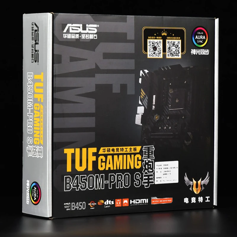 Asus TUF GAMING B450M-PRO S Motherboard DDR4 SSD M.2 AMD Ryzen Desktop B450 AM4