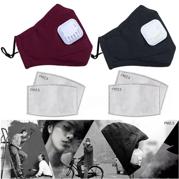 

PM2.5 Mask Reusable Washable Respirator Washable Reusable Masks Unisex Cotton Mouth Muffle Allergy Asthma Travel Cycling Mask