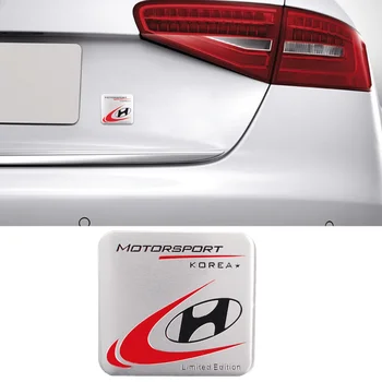 

Aluminium Alloy Car Stickers Exterior Decoration for Hyundai I30 Sonata Tucson Solaris IX35 Encino Car Rear Trunk Emblem Decal