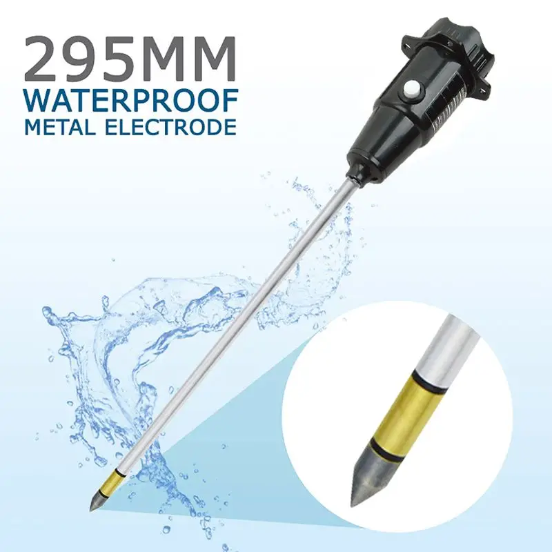 11&quot 2 In 1 Long Probe Soil Meter pH Moisture Tester Self-Powered No-Battery-Need Monitor | Инструменты