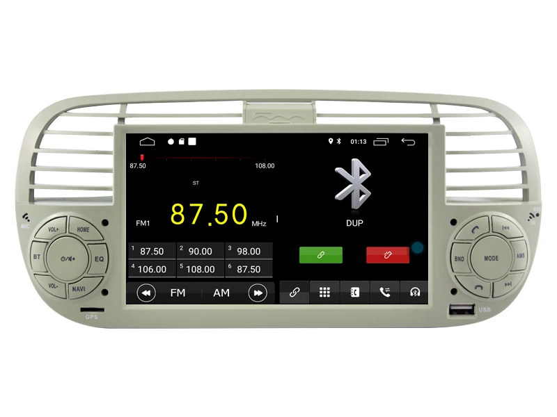 Excellent 22% discount OTOJETA Car GPS Android 9.1 Multimedia Player for FIAT 500 Navigation bluetooth Device head unit radio silver panel 12