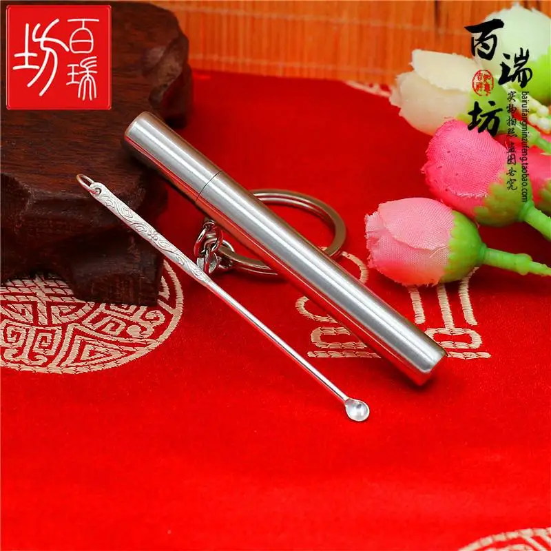 

999 Set Earpick Set Fine Silver Set Set Set Ear Pick Not Shining Cleaning Tools