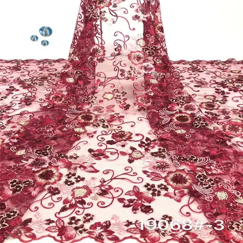 

Madison African Lace Fabrics 2019 High Quality Lace Nigerian Tulle Lace Fabrics Bride French Net Lace Fabric