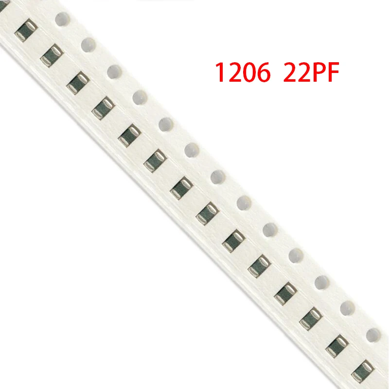 100 шт. 22PF NPO ошибка 5% 50V 1206 22P smd конденсатор | Электронные компоненты и