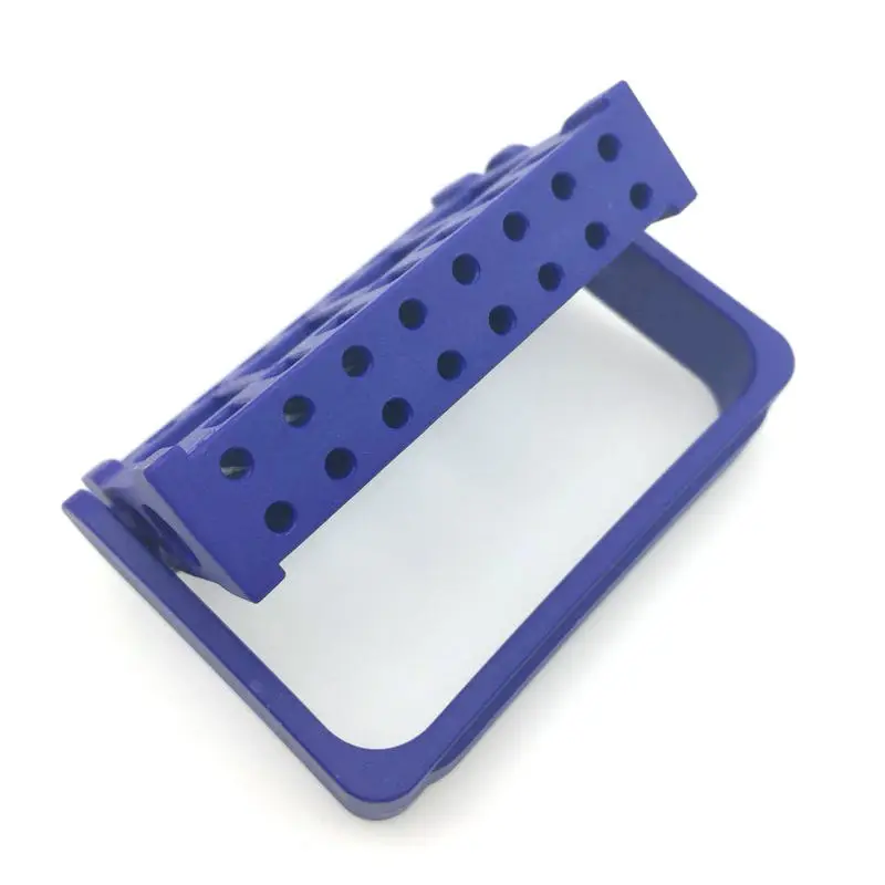 Портативный держатель для сверл для ногтей, подставка для сверла для ногтей, дисплеер с 16 отверстиями, органайзер для хранения, контейнер для сверла для ногтей, маникюра - Цвет: Blue
