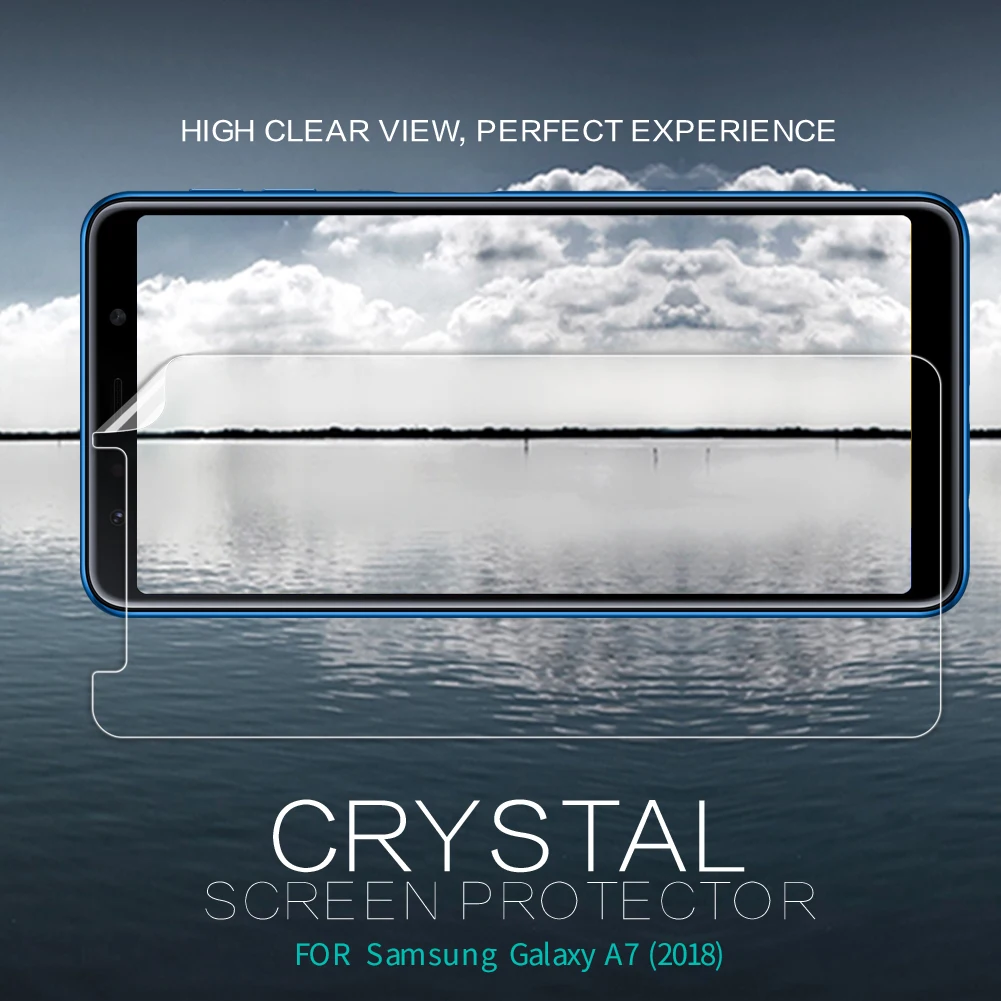 2 pcs/lot NILLKIN screen protector for Samsung Galaxy A7 2018 Super clear PET HD protective film 6 inch | Мобильные телефоны и