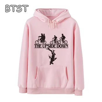 

Womens Hoodies Stranger Things The Upside Down Demogorgon Print Sweatshirt Women Casual Polyester Korean Hoodie Gothic Tops
