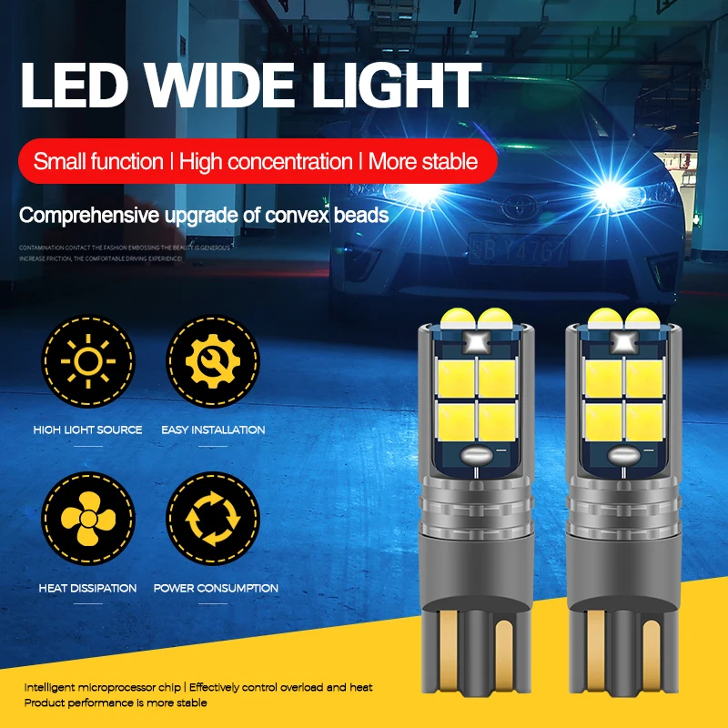 Car Led Width Light T10 High Brightness Bulb Modified Profile Lens Day Running Light Led