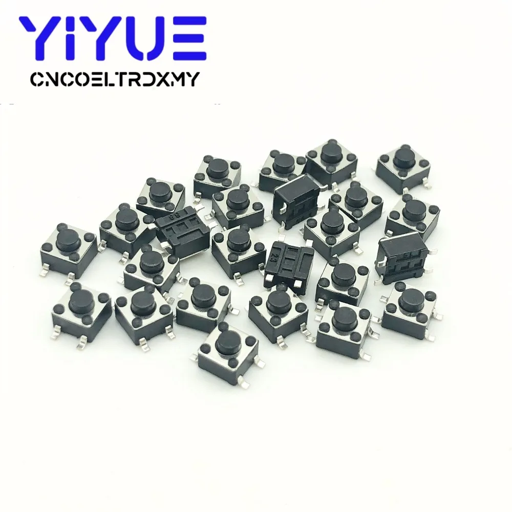 20PCS PCB Tactile Tact Mini Push Button Switch 4.54.54.3mm SMD 4pin Micro switch 4.5x4.5x4.3mm