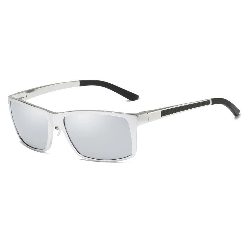 SILVER MERCURY Q · VISELD Алюминиевые прямоугольные Солнцезащитные очки Мужские поляризационные UV400 Высокое качество солнцезащитные очки металлические водительские зеркальные Lunette De Soleil Homme - Цвет линз: SILVER MERCURY