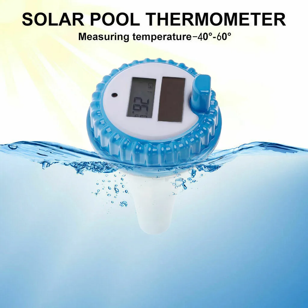 

Solar Energy Swimming Pool Floating Thermometer Digital Wireless SPA Time Alarm Pool Accessory