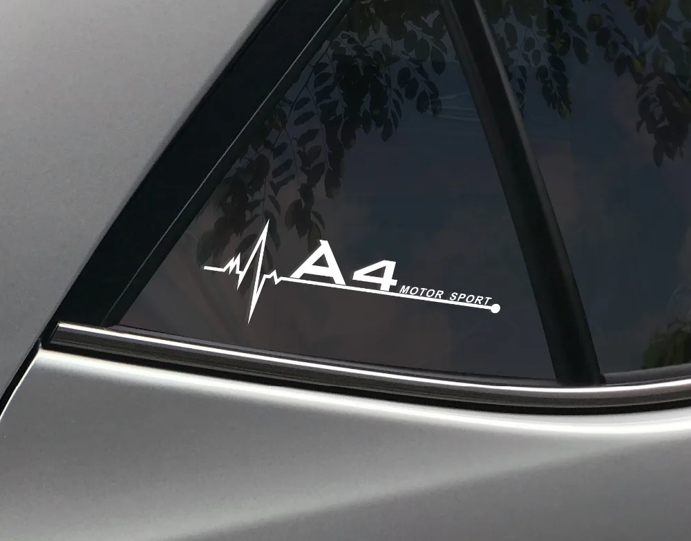 2 шт. автомобильные наклейки на боковое окно для Audi A4 B5 B6 B7 B8 B9 Пленительные светоотражающие наклейки ПВХ графические Автомобильные