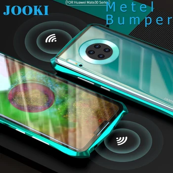 

Aluminium magnetic adsorption metal case For Huawei Mate 30 Pro Metal Bumper tough Frame Case