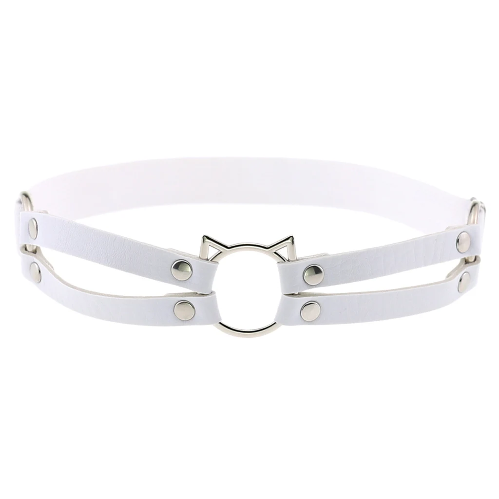 Ladies Gothic PU Leather Elastic Garter Belt Thigh Ring Dancer Clubwear Punk