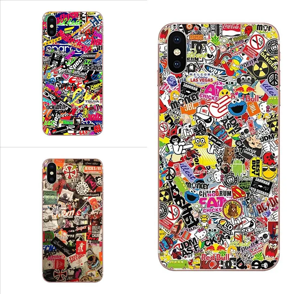 

For Xiaomi Mi3 Mi4 Mi4C Mi4i Mi5 Mi 5S 5X 6 6X 8 SE Pro Lite A1 Max Mix 2 Note 3 4 Unique Jdm Car Graffiti Sticker Bomb Pattern