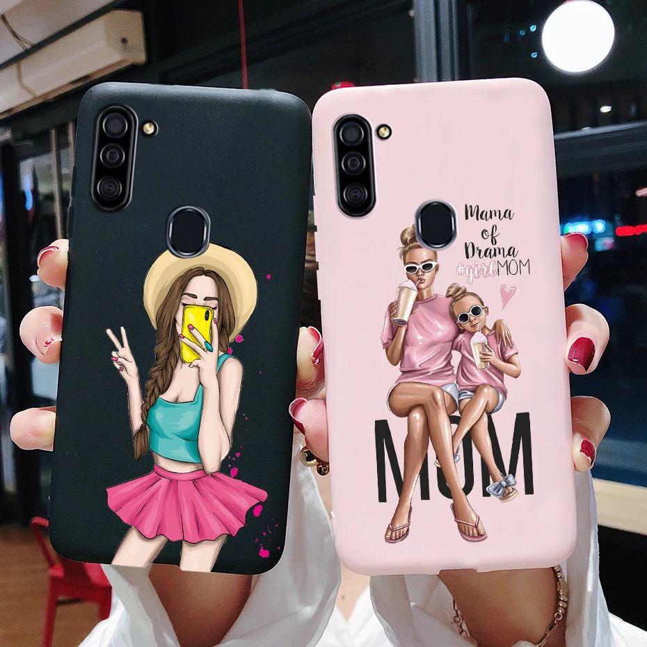 Per Samsung Galaxy A11 Custodia Per Samsung A11 M11 Cover Cute Pretty Girls Custodia Per Telefono In Silicone Opaco Verniciato Per Samsung Galaxy A11