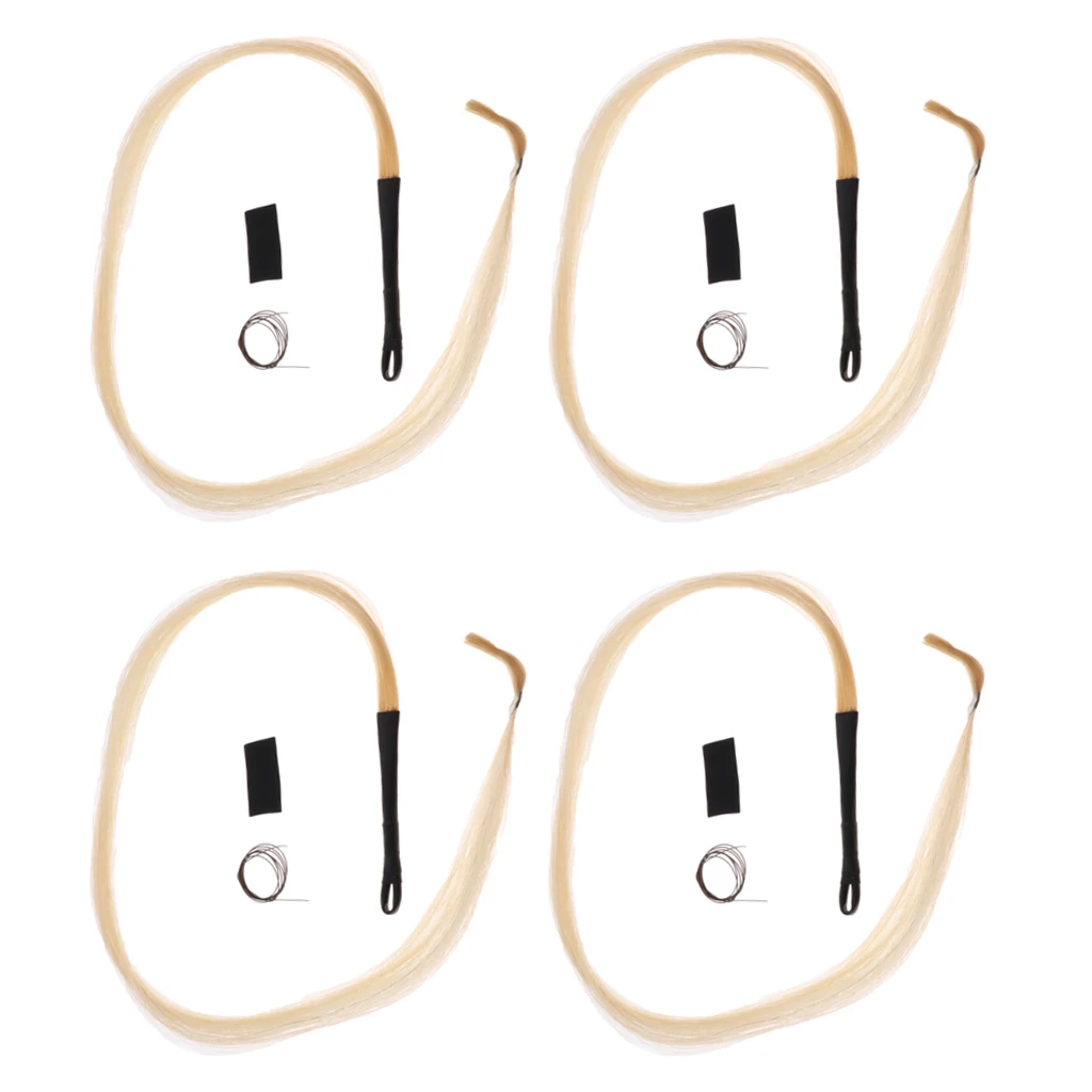 Mongolia Tail Violin Cello Erhu Bow Horse Hair for String Instrument, 4pcs Mongolia Tail Violin Cello Erhu Bow Horse Hair for String Instrument, 4pcs
