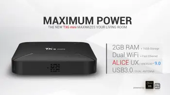 

2019 6K TX6 Mini Android 9.0 Quad Core 2+16GB Smart TV Box WIFI USB H.265 Media