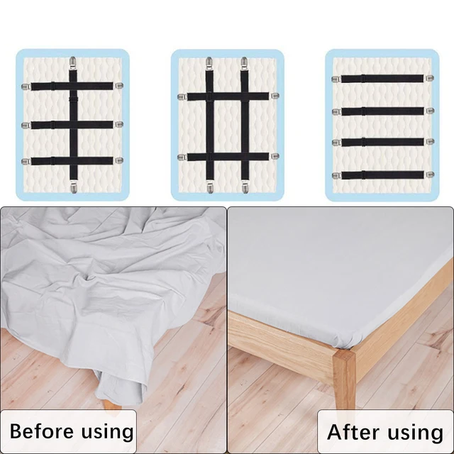 4 db Állítható Rugalmas Matrac Borító Saroktartó Klip Dupla Fej Klipek Megfogó Tartó Harisnyanadrág Ágynemű Rögzítők - Image 6