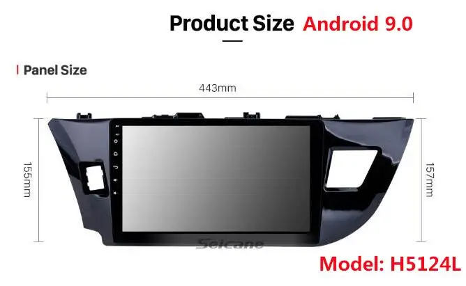 Seicane 2din Android 8,1 Автомагнитола радио аудио gps мультимедийный плеер для 2013 Toyota Corolla Carplay камера заднего вида - Цвет: Android 9.0 H5124L