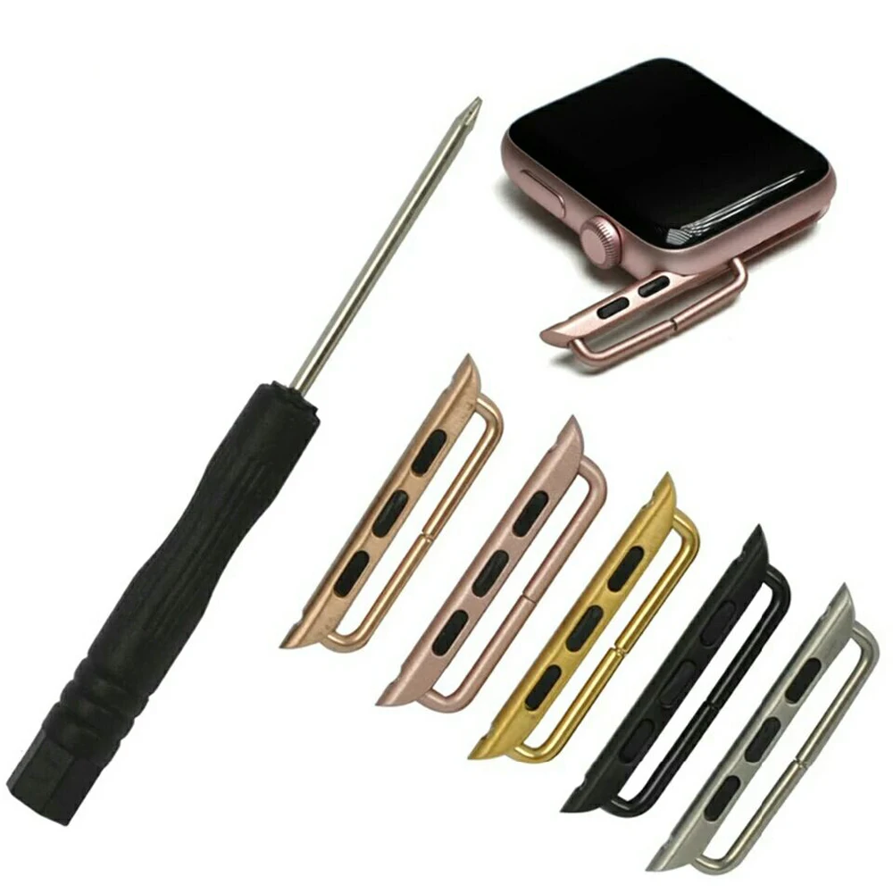 Адаптер из нержавеющей стали для Apple Watch Band 44 мм 40 42 мм/38 соединитель ремешка iWatch