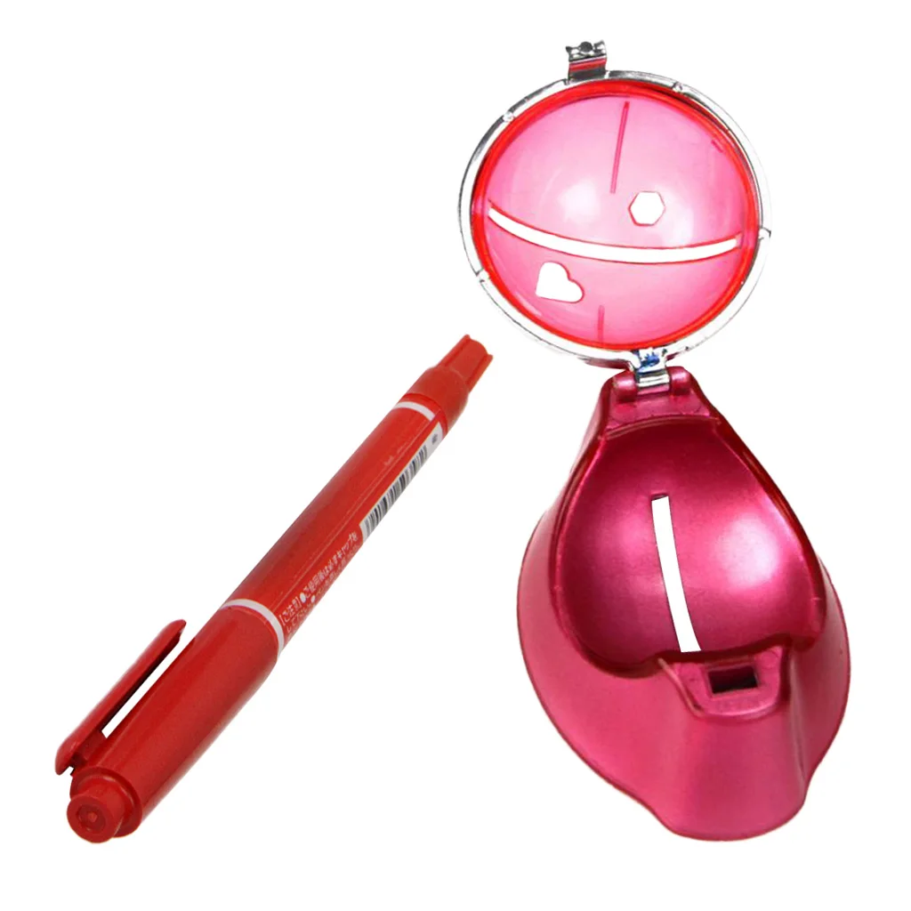 Держатель мяча для гольфа маркировка выравнивание приспособление для установки шариковый маркер клип с маркер ручка спортивные аксессуары для гольфа точный предмет для установки - Цвет: Pink Red