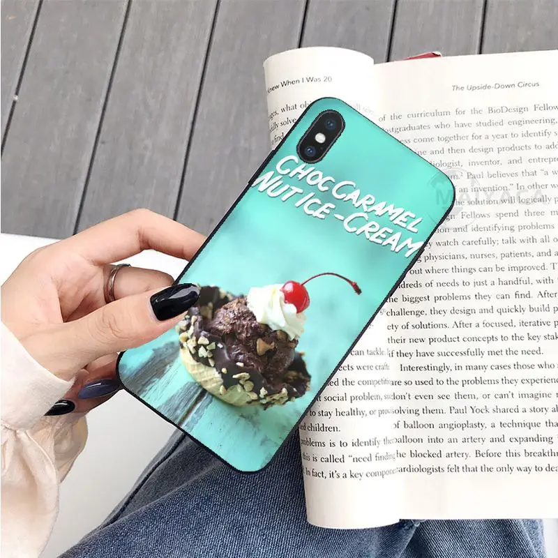 Mewah Makanan Penutup Es Krim Macaron Makanan Ponsel untuk Huawei Honor 8 8e 8X9 Lite 10 10i Lite 20 20i 30 Pro V30 Pro