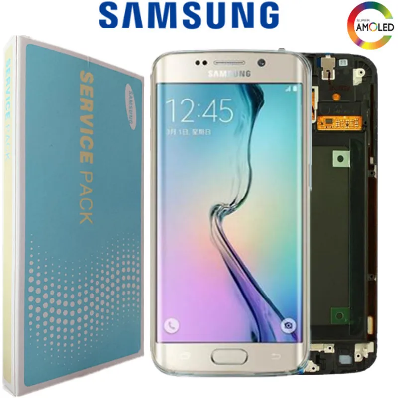 5,1 ''сменный супер AMOLED дисплей для SAMSUNG Galaxy s6 edge G925 G925F G925I lcd дигитайзер в сборе с рамкой