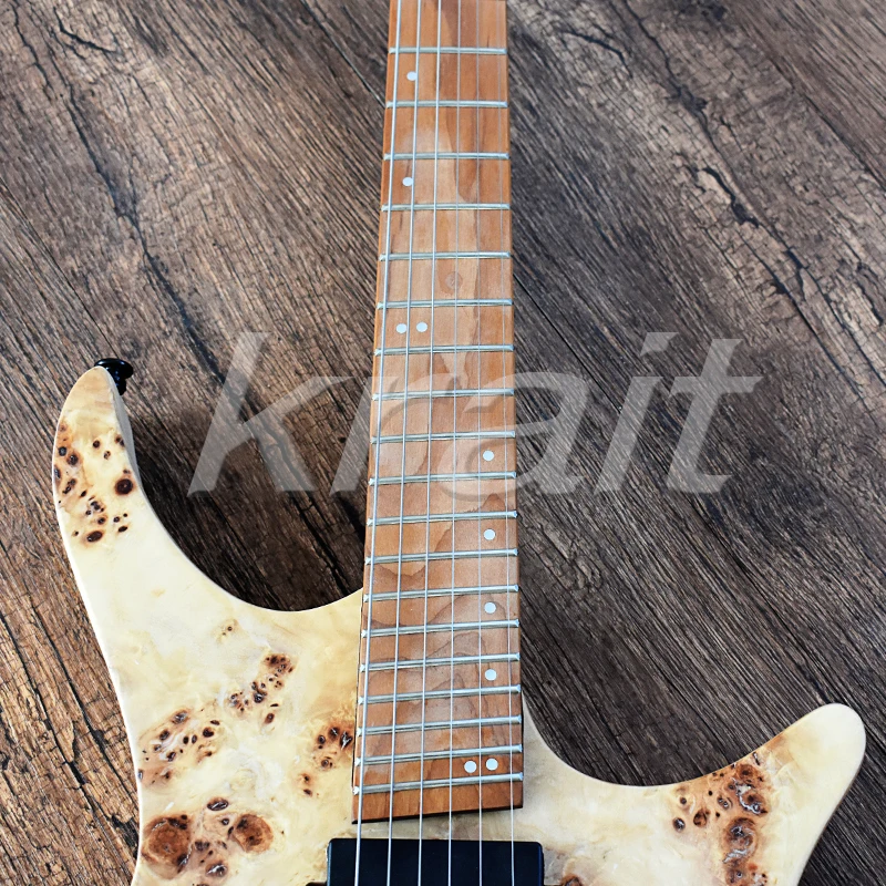 Krait fanned fret безголовая гитара тремоло 6 струнная электрогитара strandberg Пламя клен ясень дерево 5 шт. шеи