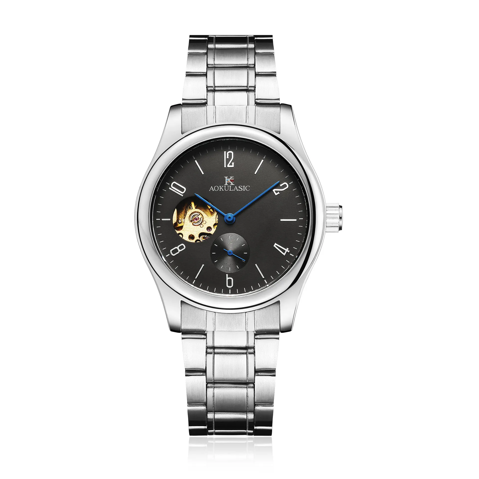 

Aokulasic Augustus Las with Calendar Artificial Eye Steel Belt MEN'S Quartz Watch