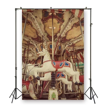 

HUAYI photography studio photo background carousel photo shoot backdrop children birthday photography background D-1890