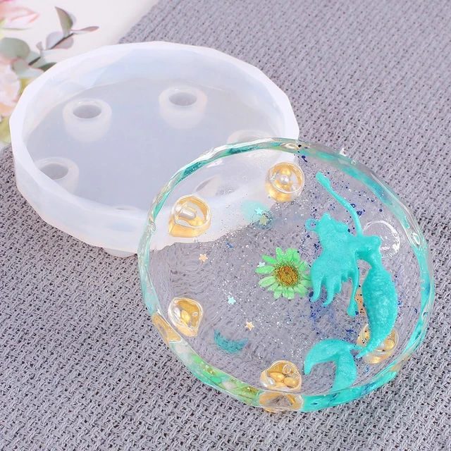 Round Faceted Bowl Silicone Mold  Small Container Flexible Mould